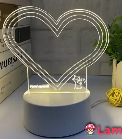 Glowing-Acrylic-Transparent-Heart-Message-Erasable-Board