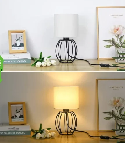 Modern-Bedside-Nightstand-Lamps-with-White-Fabric-Shade-3