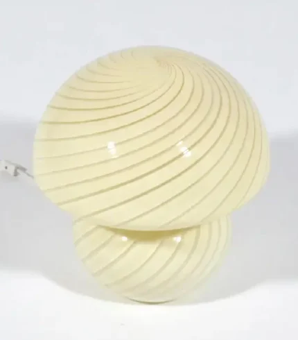 Vetri Murano Glass Mushroom Shaped Spiral Table Lamp